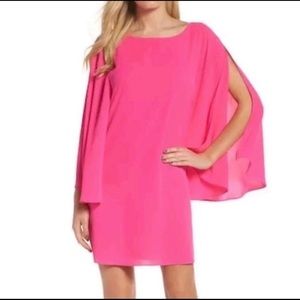 Chelsea28 Pink Butterfly Sleeve Shift Dress Small
